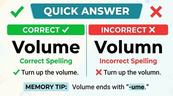 Volumn or Volume: Quick Answer