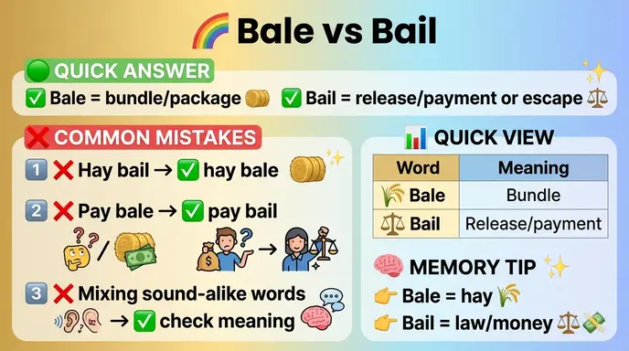 Common Mistakes with Bale or Bail