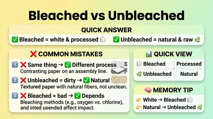 Common Mistakes with Bleached or Unbleached