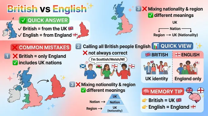 Common Mistakes with British or English 