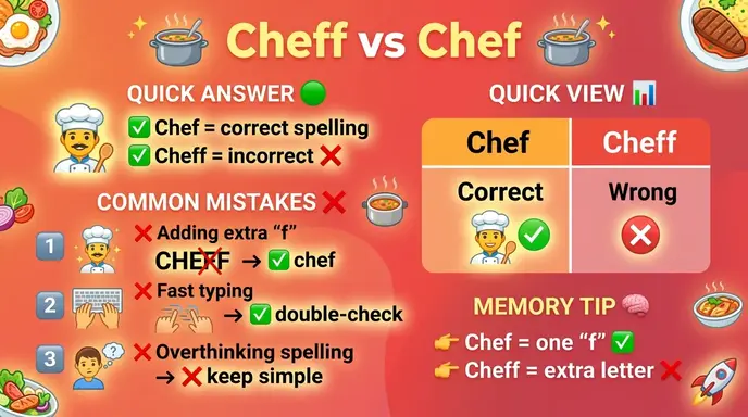 Common Mistakes with Cheff or Chef