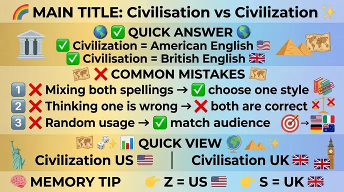 Common Mistakes with Civilisation or Civilization