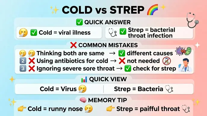 Common Mistakes with Cold or Strep