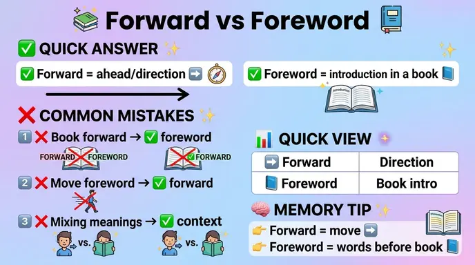 Common Mistakes with Forward or Foreword