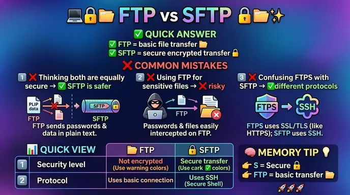 Common Mistakes with FTP or SFTP