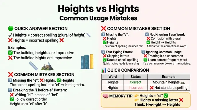 Common Mistakes with Heights or Hights 