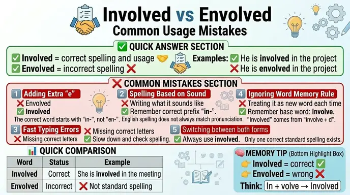 Common Mistakes with Involved or Envolved