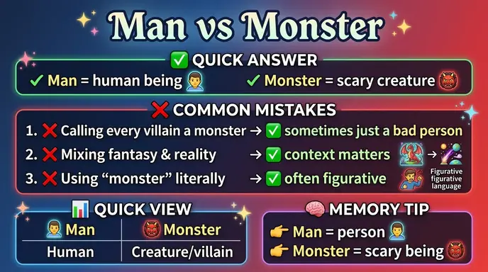 Common Mistakes with Man or Monster