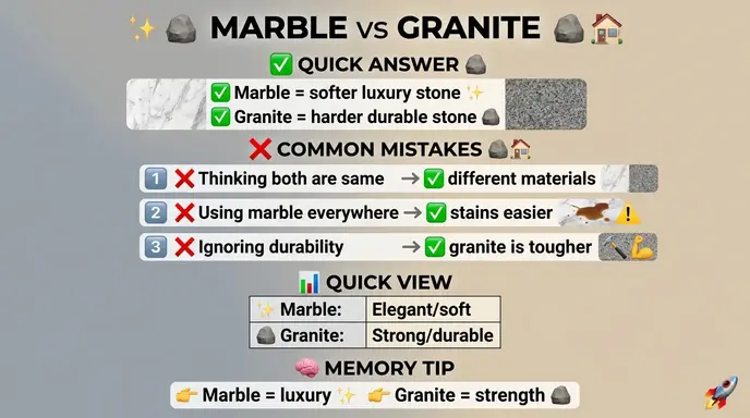 Common Mistakes with Marble or Granite