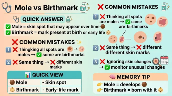 Common Mistakes with Mole or Birthmark