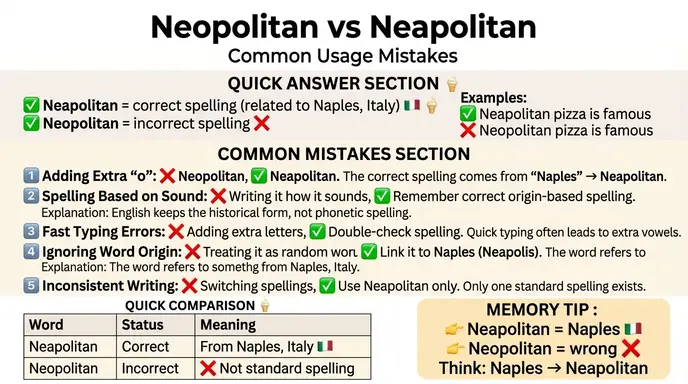 Common Mistakes with Neopolitan or Neapolitan