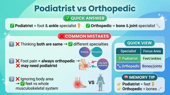 Common Mistakes with Podiatrist or Orthopedic