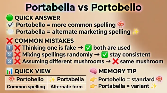 Common Mistakes with Portabella or Portobello