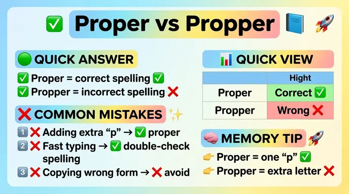 Common Mistakes with Proper or Propper 