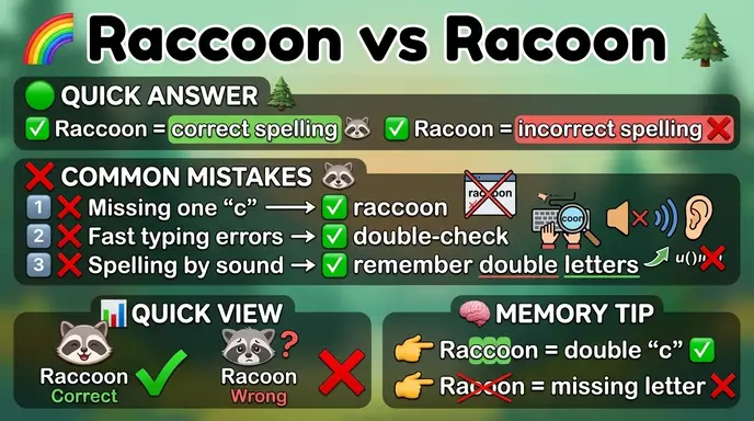 Common Mistakes with Raccoon or Racoon