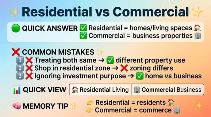 Common Mistakes with Residential or Commercial