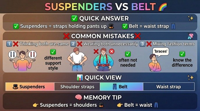 Common Mistakes with Suspenders or Belt
