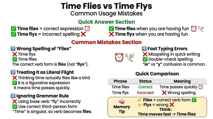 Common Mistakes with Time Flies or Time Flys