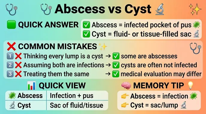 Common Mistakes with Abscess or Cyst
