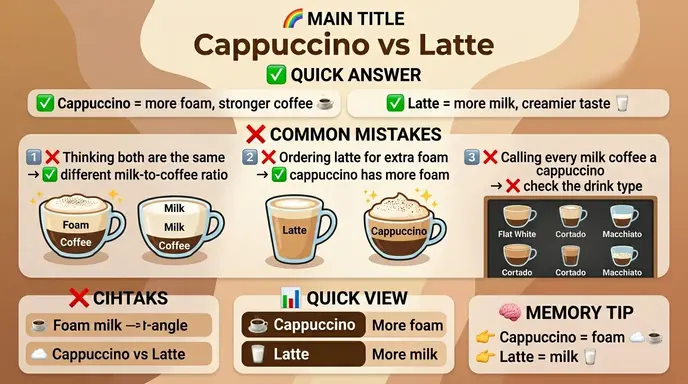 Common Mistakes with Cappuccino or Latte