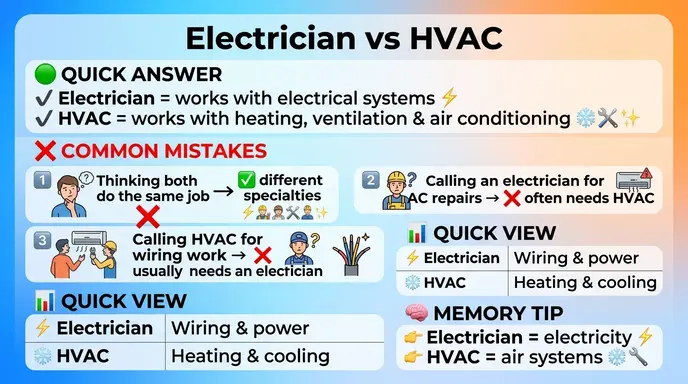 Common Mistakes with Electrician or HVAC