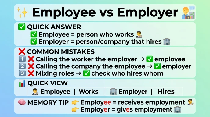 Common Mistakes with Employee or Employer