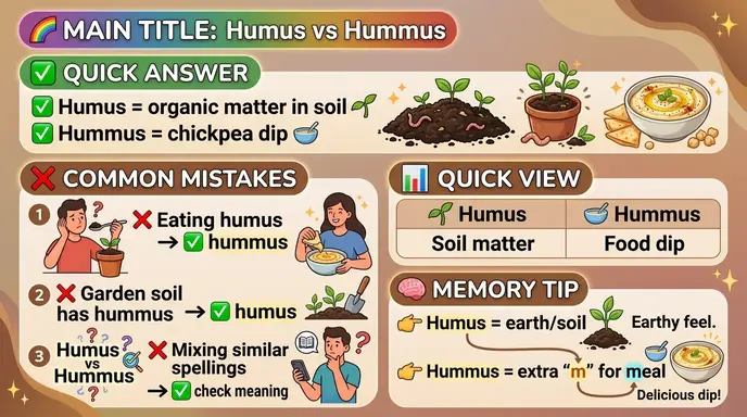 Common Mistakes with Humus or Hummus