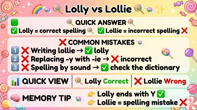 Common Mistakes with Lolly or Lollie
