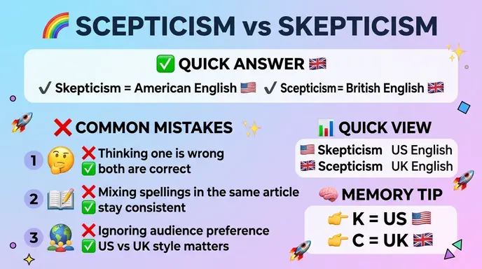 Common Mistakes with Scepticism or Skepticism