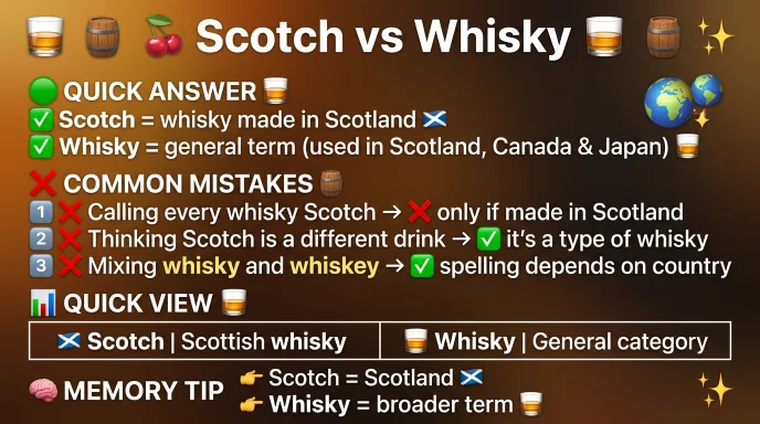 Common Mistakes with Scotch or Whisky