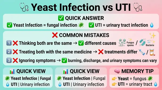 Common Mistakes with Yeast Infection or UTI 