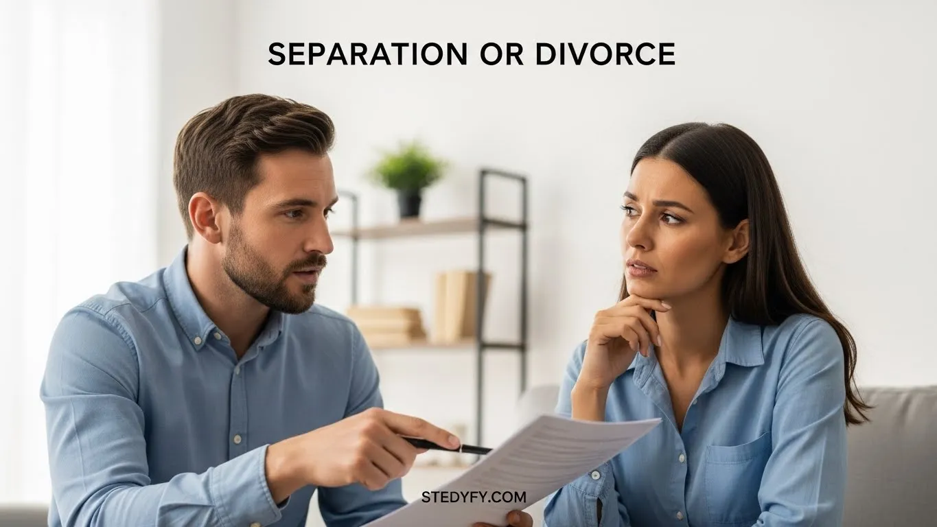 separation or divorce