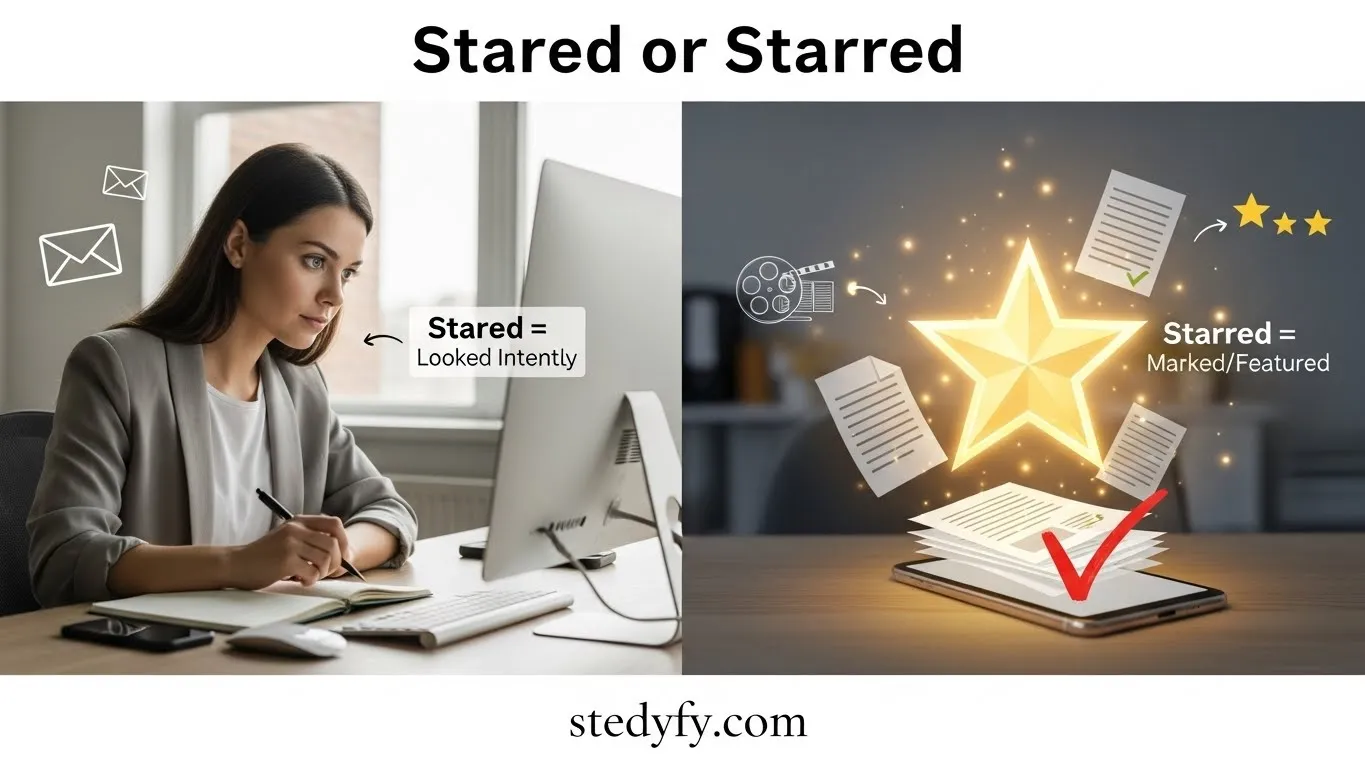 stared or starred