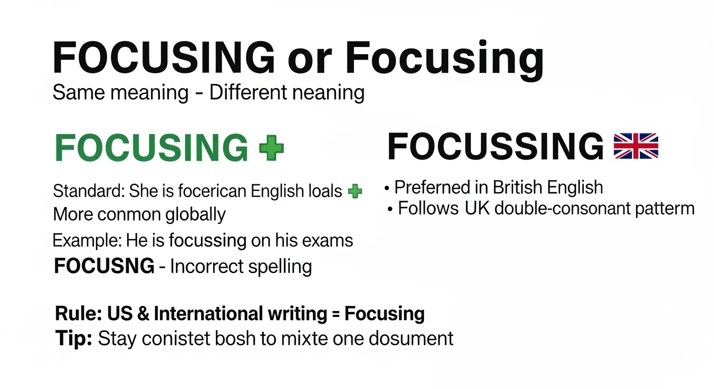 focussing or focusing