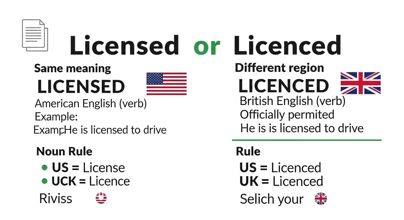 licensed or licenced