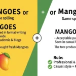 mangos or mangoes