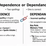 dependance or dependence
