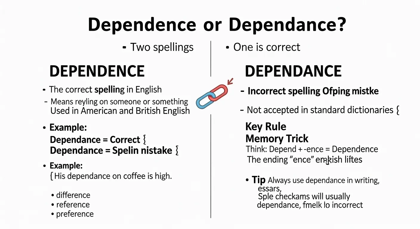 dependance or dependence