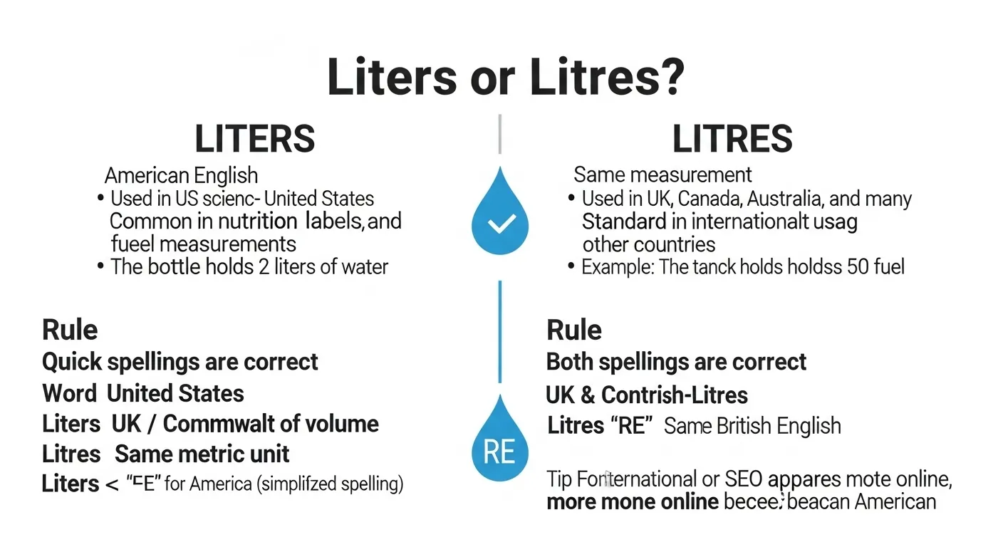 litres or liters