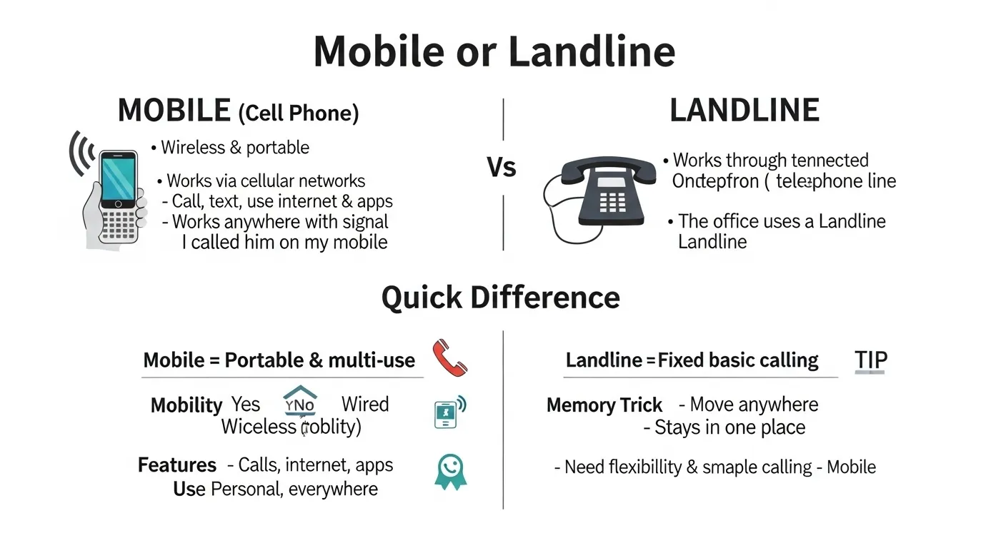 mobile or landline