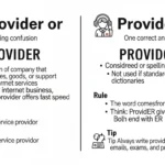 providor or provider