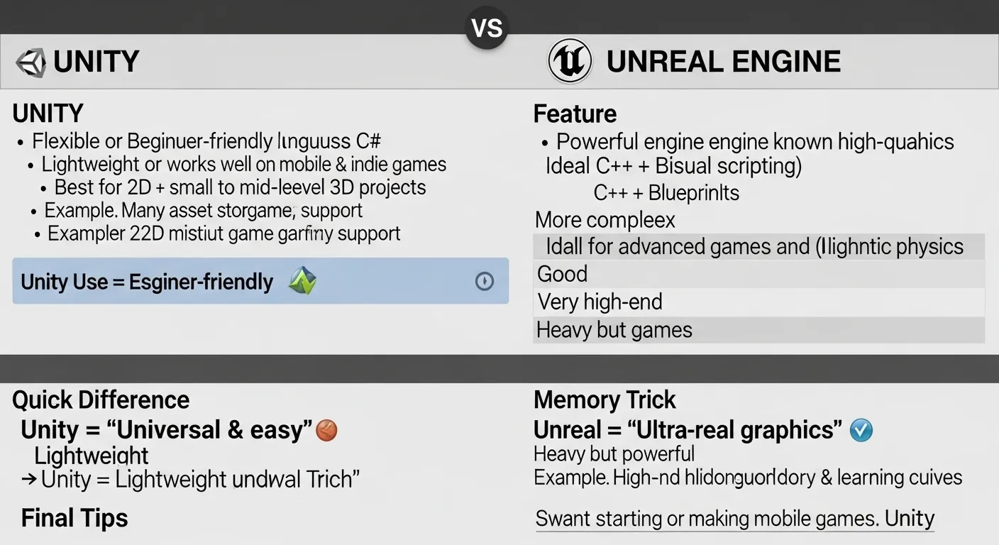 unity or unreal