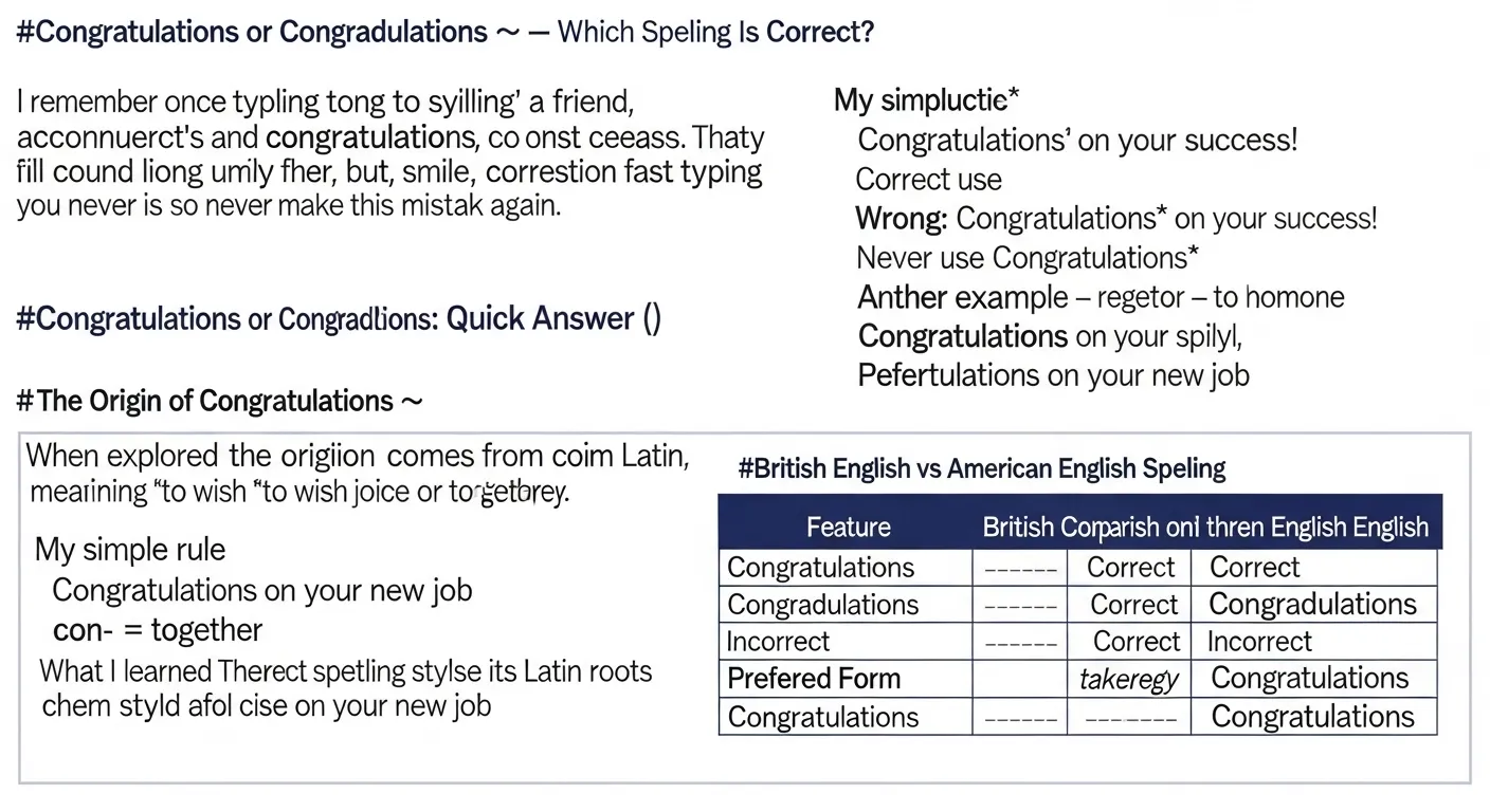 congratulations or congradulations