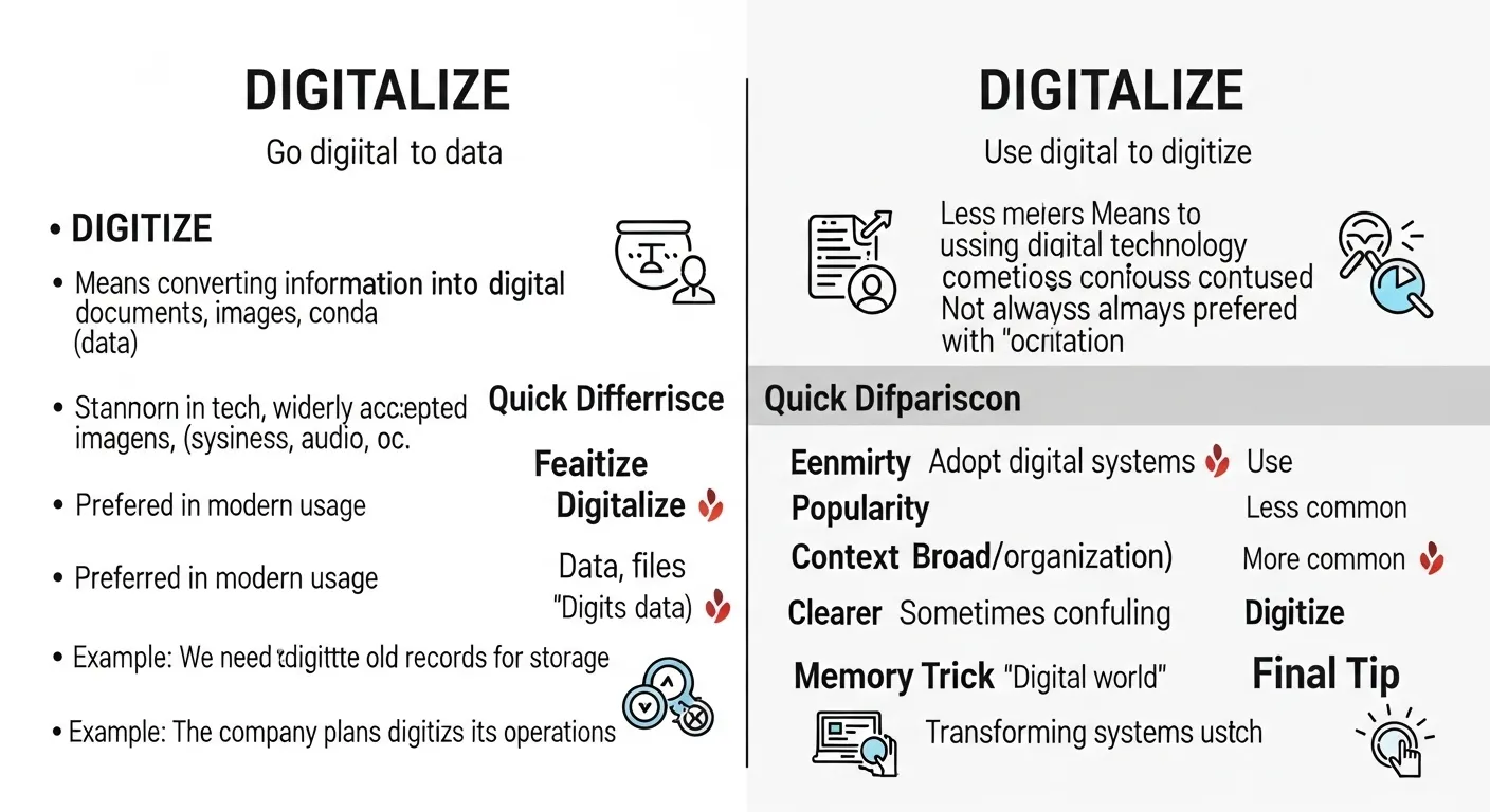 digitalize or digitize