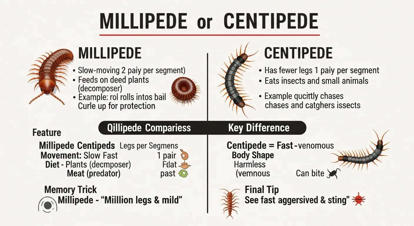 millipede or centipede