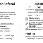 referral or referal