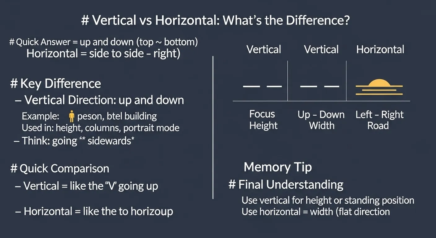 vertical or horizontal