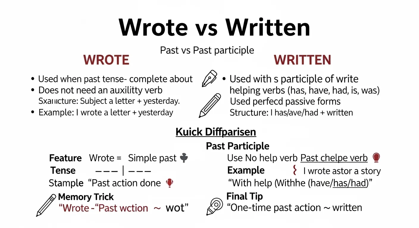 wrote or written