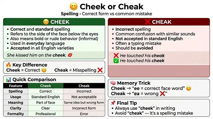 cheek or cheak