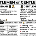 gentlemen or gentleman